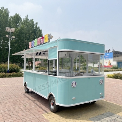 Fast-Food-Fahrzeug mobile Lebensmittelkarre voll ausgestattet Edelstahl Snack-Vending-Truck