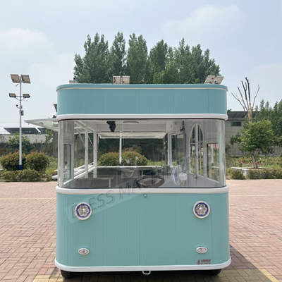 Fast-Food-Fahrzeug mobile Lebensmittelkarre voll ausgestattet Edelstahl Snack-Vending-Truck