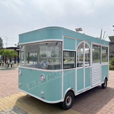 Fast-Food-Fahrzeug mobile Lebensmittelkarre voll ausgestattet Edelstahl Snack-Vending-Truck