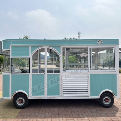Fast-Food-Fahrzeug mobile Lebensmittelkarre voll ausgestattet Edelstahl Snack-Vending-Truck