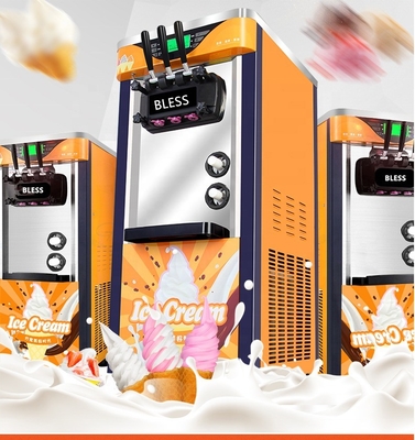 2022 Soft Serve 3 Geschmack Eismaschine mit Super Performance und Automatik