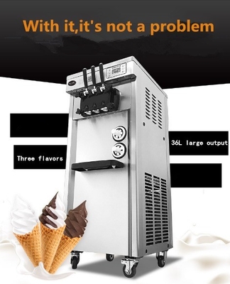Verkaufsmärkte Soft Serve 3 Flavor Eiscreme Maschine mit Super Performance 220V/50Hz