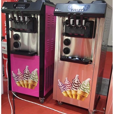 Soft Ice Cream Machine mit 3 Geschmacksrichtungen und 1 Mischung 120 KG Kapazität