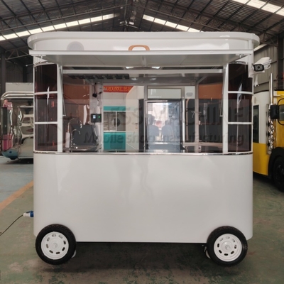 Moderner Mobilkaffee Milch Tee Sojabohnen Milch Frischsaft Gemüse Obst Salat Trolley