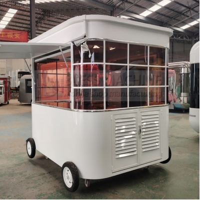 Moderner Mobilkaffee Milch Tee Sojabohnen Milch Frischsaft Gemüse Obst Salat Trolley