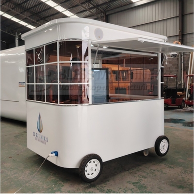 Moderner Mobilkaffee Milch Tee Sojabohnen Milch Frischsaft Gemüse Obst Salat Trolley
