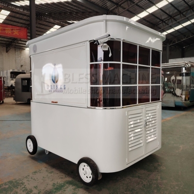Moderner Mobilkaffee Milch Tee Sojabohnen Milch Frischsaft Gemüse Obst Salat Trolley