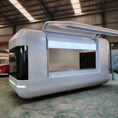 Customized Galvanized Steel Mobile Food Snack Trailer Boutique Cart für den Einzelhandel