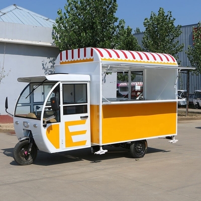 Drei-Rad-Restaurantkarren für Snacks Milchtee Kalte Getränke Fritten String und mehr