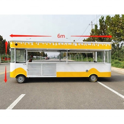 220V/380V mobile gebrauchte Lebensmittelfahrzeuge USA mit 2022 6M einzigartigem Spiegel-Edelstahl-Design