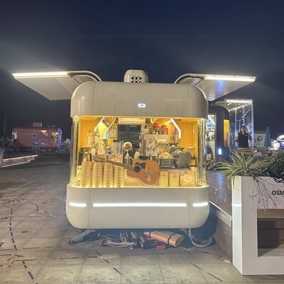 angepasster mobiler Airstream Eiscreme Kaffee-Food-Anhänger für Outdoor-Fast-Food-Trucks