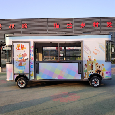 Bauarbeiten Mehrfunktionales elektrisches mobiles Boutique-Wagen für Speisen und Snacks