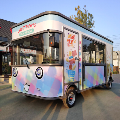 Bauarbeiten Mehrfunktionales elektrisches mobiles Boutique-Wagen für Speisen und Snacks