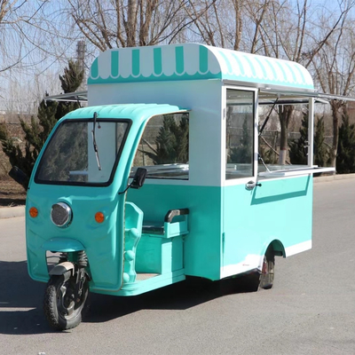 Mehrzweckmobiles Elektro-Fastfood-Snack-Dreifahrrad mit 3 Straßenrädern Geschwindigkeit 40 km/h