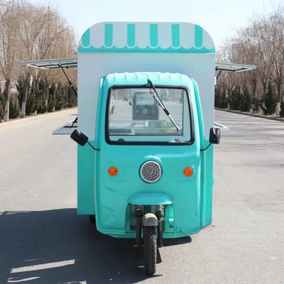 Mehrzweckmobiles Elektro-Fastfood-Snack-Dreifahrrad mit 3 Straßenrädern Geschwindigkeit 40 km/h