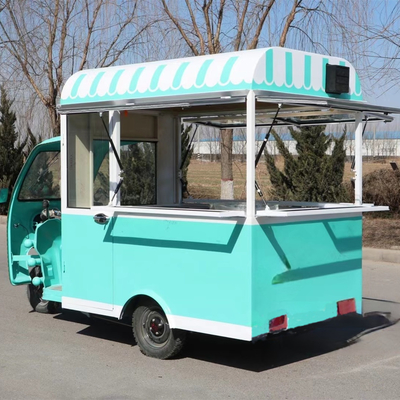Mehrzweckmobiles Elektro-Fastfood-Snack-Dreifahrrad mit 3 Straßenrädern Geschwindigkeit 40 km/h