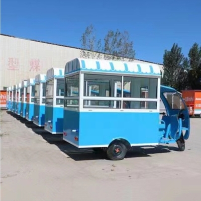 Mehrzweckmobiles Elektro-Fastfood-Snack-Dreifahrrad mit 3 Straßenrädern Geschwindigkeit 40 km/h