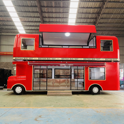 Mehrzweck-Freizeit-Fast-Food-Ausrüstung 9*2,14*4,8m Doppeldeck Luxus-Lkw-Anhänger