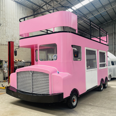 Luxus-Truck-Anhänger mit Doppeldeck für Fastfood Snacks Getränke Eis und Kuchen