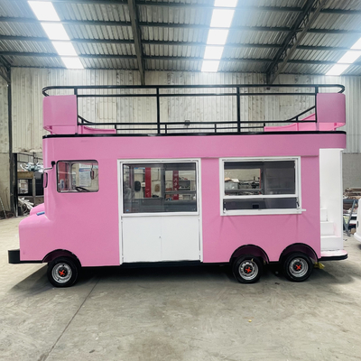 Luxus-Truck-Anhänger mit Doppeldeck für Fastfood Snacks Getränke Eis und Kuchen