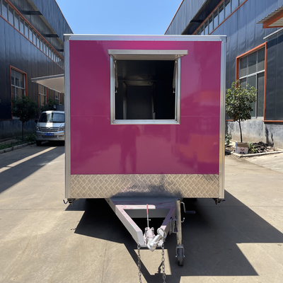 Multifunktionaler mobiler Fastfood-Snack-Anhänger im Quadrat-Stil für Fleischverarbeitungsbetriebe