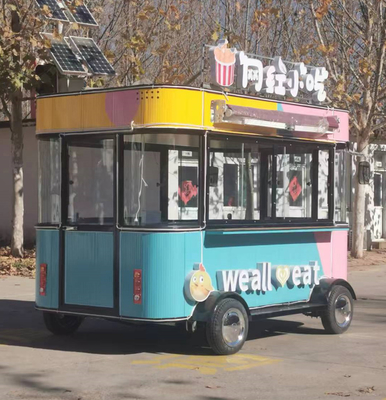4 Straßenräder Elektrisches Mobilwagen für Snacks und Getränke