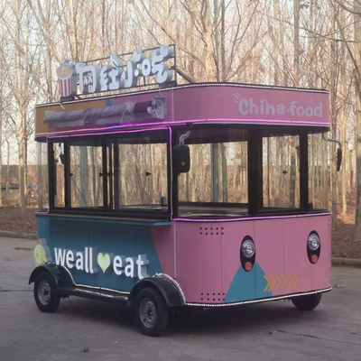 4 Straßenräder Elektrisches Mobilwagen für Snacks und Getränke