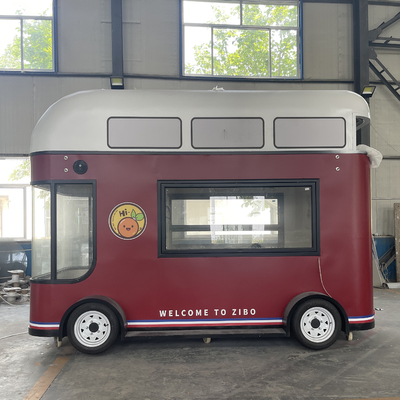Mobilverkauf von Fruchtsalat Getränke Kaffee Milch Tee Bier Eiscreme Mobilwagen