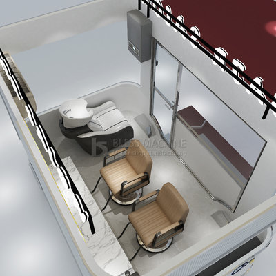 Elektrische mobile Haarschneiderei Barbershop Style Design Van Truck Trailer Cart für 2023