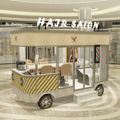 2023 Elektrisch Mobil Haarschnitt Salon Barbier Shop Stil Design Van Truck Anhänger Wagen