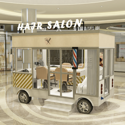 2023 Elektrisch Mobil Haarschnitt Salon Barbier Shop Stil Design Van Truck Anhänger Wagen