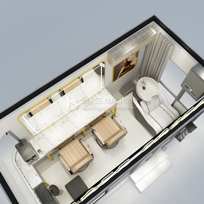 2023 Elektrisch Mobil Haarschnitt Salon Barbier Shop Stil Design Van Truck Anhänger Wagen