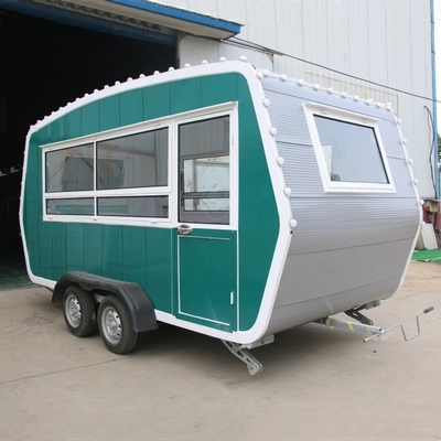 Vakuumreifen mobile Lebensmittelkarren mit gegrillter Wurstmaschine und Edelstahldesign