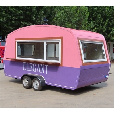 Vakuumreifen mobile Lebensmittelkarren mit gegrillter Wurstmaschine und Edelstahldesign