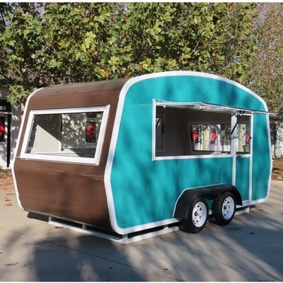Vakuumreifen mobile Lebensmittelkarren mit gegrillter Wurstmaschine und Edelstahldesign