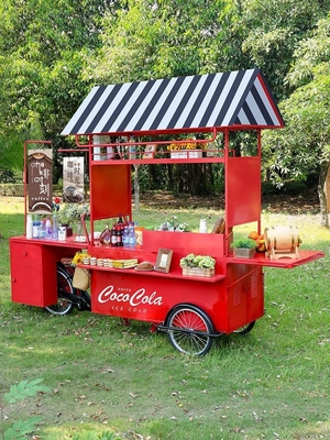 Multifunktionelle Kaffeekutschen Nahrungsmittelanhänger mobile Lebensmittelkarre Eiscreme Mini-Lebensmittel-Truck