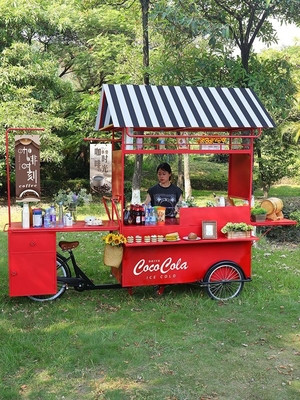 Multifunktionelle Kaffeekutschen Nahrungsmittelanhänger mobile Lebensmittelkarre Eiscreme Mini-Lebensmittel-Truck