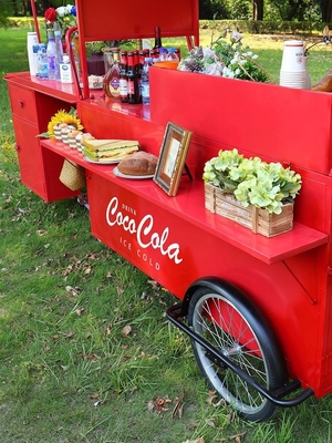 Multifunktionelle Kaffeekutschen Nahrungsmittelanhänger mobile Lebensmittelkarre Eiscreme Mini-Lebensmittel-Truck