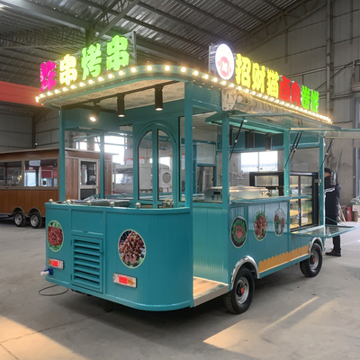 4 Räder mobile Nahrungsmittelfahrzeuge für Hot Dog-Wagen und Catering-Konzession Kaffee-Food-Anhänger