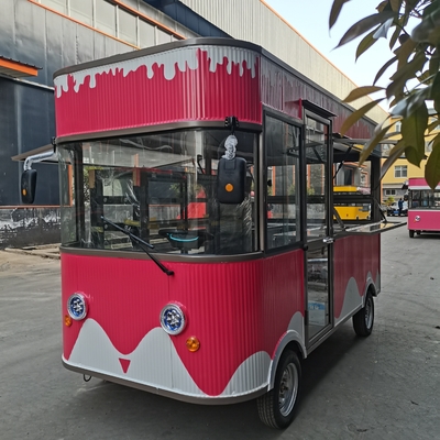 4 Räder mobile Nahrungsmittelfahrzeuge für Hot Dog-Wagen und Catering-Konzession Kaffee-Food-Anhänger