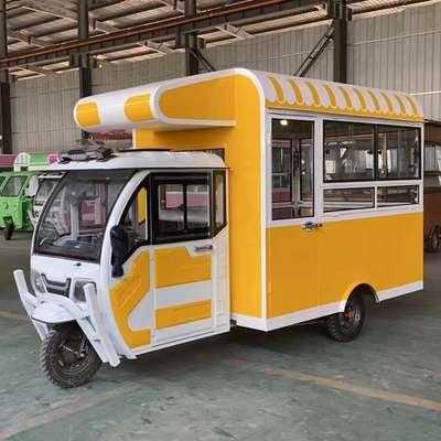Mehrzweckmobiles Elektro-Fastfood-Dreifahrrad mit 3 Straßenrädern 3.8*1.6*2.35m