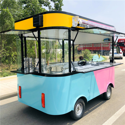 Außenbetrieb Motor Food Truck Van Küche Square Style Elektrische Eiscreme Auto 4x2