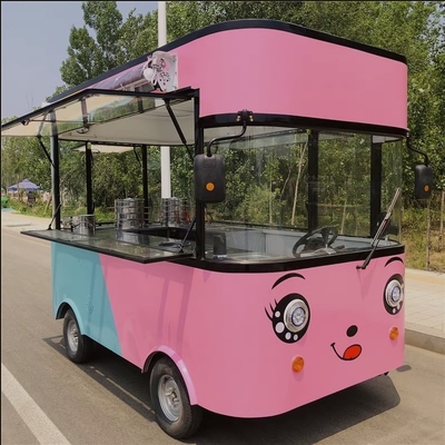 Außenbetrieb Motor Food Truck Van Küche Square Style Elektrische Eiscreme Auto 4x2