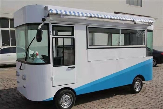 Außenbetrieb Motor Food Truck Van Küche Square Style Elektrische Eiscreme Auto 4x2