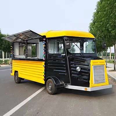 Maßgeschneiderter Citroën Bus Food Truck für Straßenkaffee Burger Pommes Frites und Eiscreme