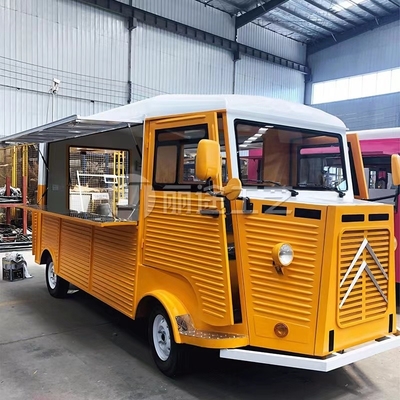 Maßgeschneiderter Citroën Bus Food Truck für Straßenkaffee Burger Pommes Frites und Eiscreme