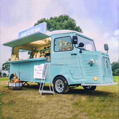 Maßgeschneiderter Citroën Bus Food Truck für Straßenkaffee Burger Pommes Frites und Eiscreme