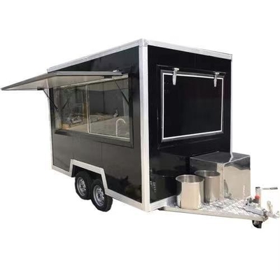 110v/220v Fleischverarbeitungsbetriebe Antriebsfähiger Crepe-Anhänger Food Truck Café mit voll ausgestatteter Küche