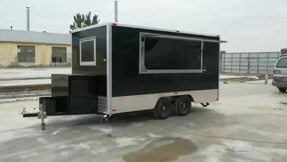 110v/220v Fleischverarbeitungsbetriebe Antriebsfähiger Crepe-Anhänger Food Truck Café mit voll ausgestatteter Küche