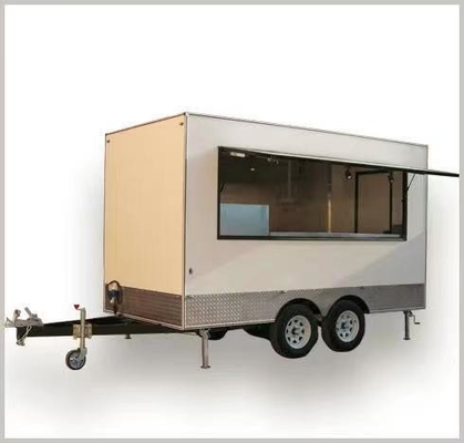 110v/220v Fleischverarbeitungsbetriebe Antriebsfähiger Crepe-Anhänger Food Truck Café mit voll ausgestatteter Küche